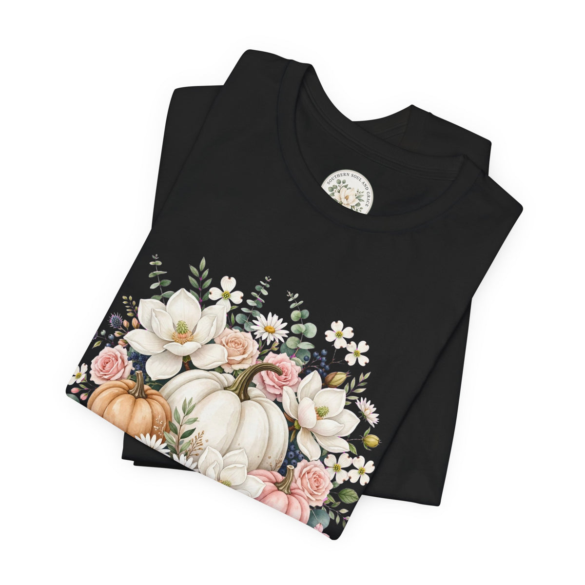 Autumn Floral Pumpkin Tee