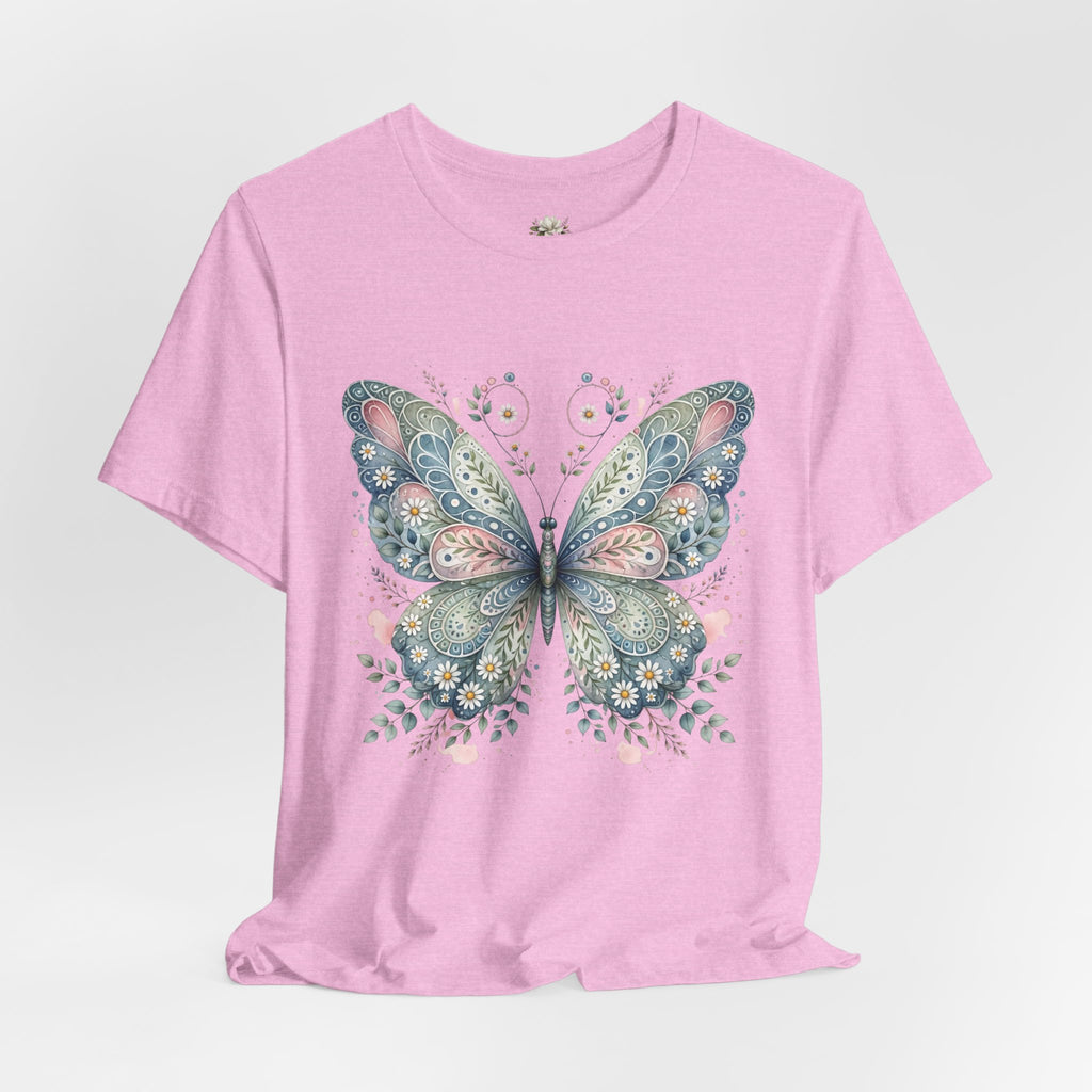 Butterfly Floral Tee — Watercolor Boho Butterfly Graphic T-Shirt