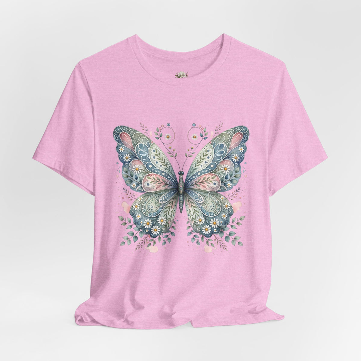 Butterfly Floral Tee — Watercolor Boho Butterfly Graphic T-Shirt