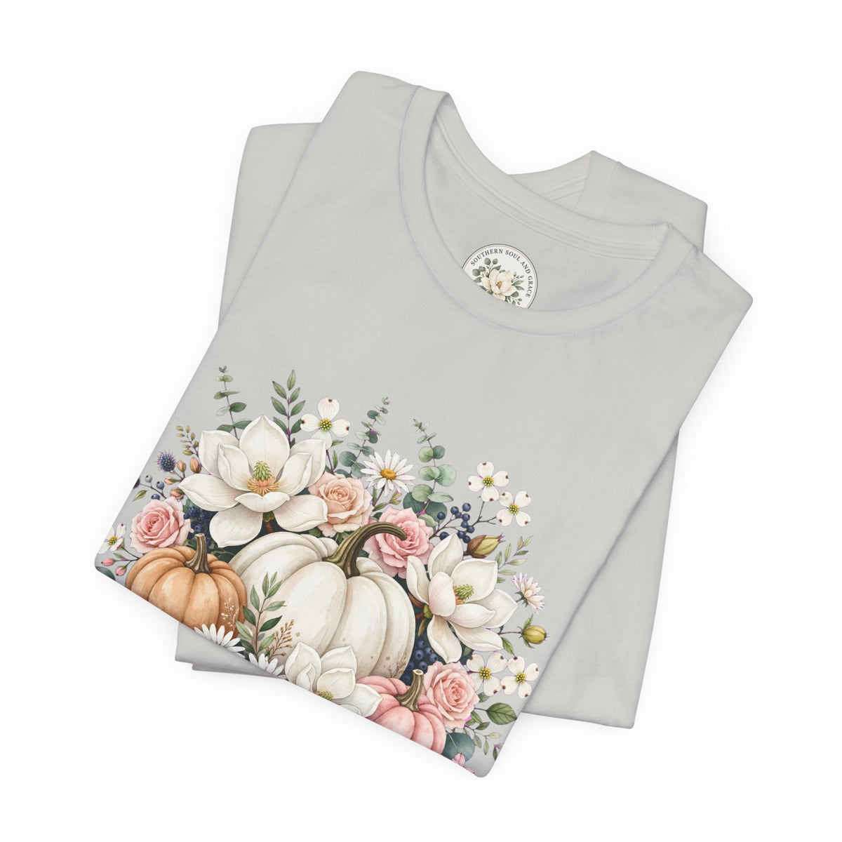 Autumn Floral Pumpkin Tee