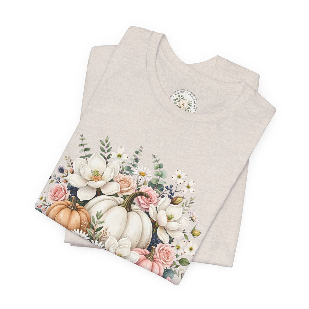 Autumn Floral Pumpkin Tee