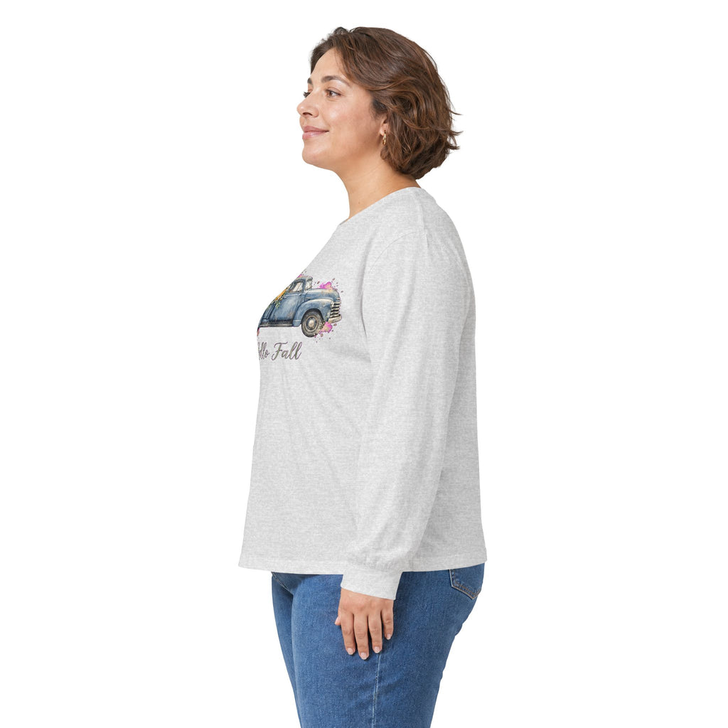 Hello Fall Vintage Truck Long Sleeve Tee