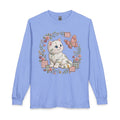 Cute Kitten & Butterfly Long Sleeve Tee — Floral Vintage Cat Shirt