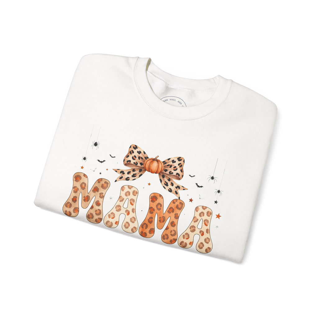 Mama Leopard Bow Sweatshirt