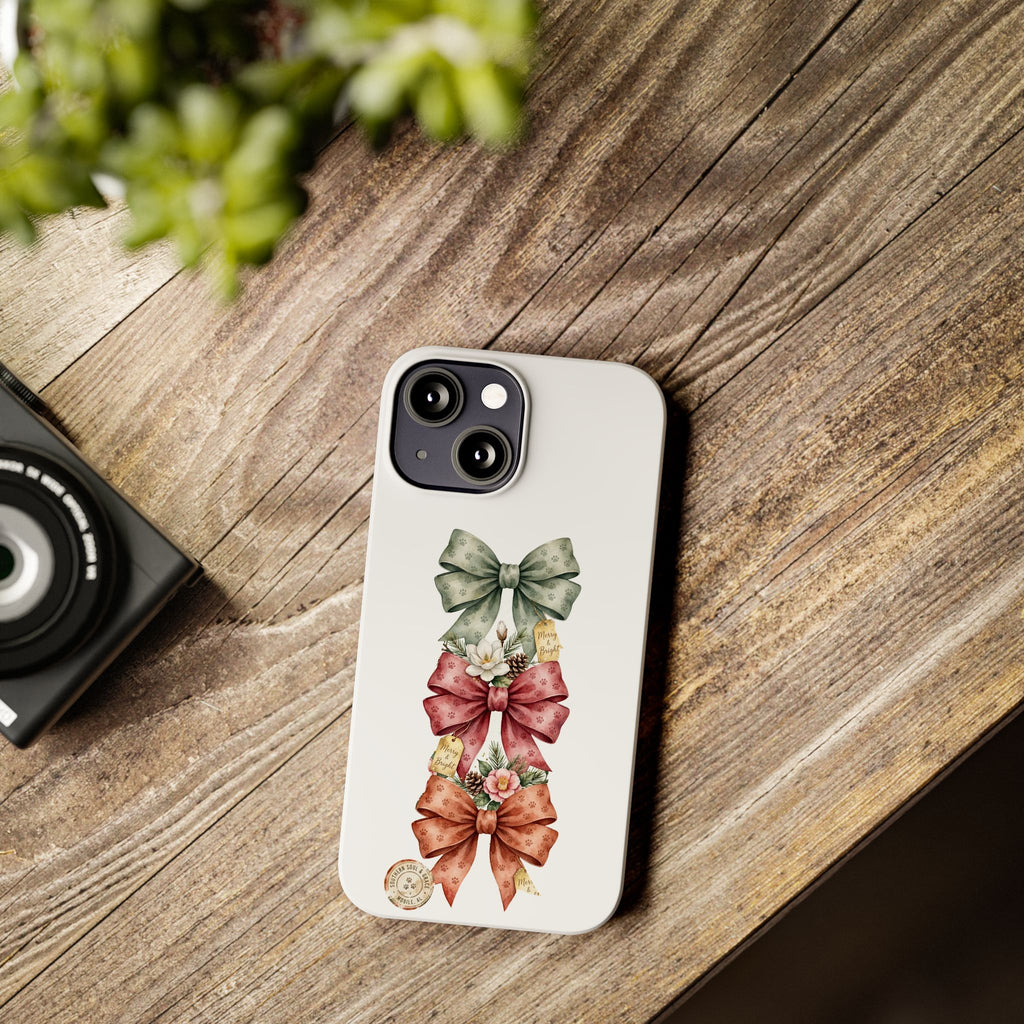 Slim Phone Case — Vintage Bow Trio Floral Design