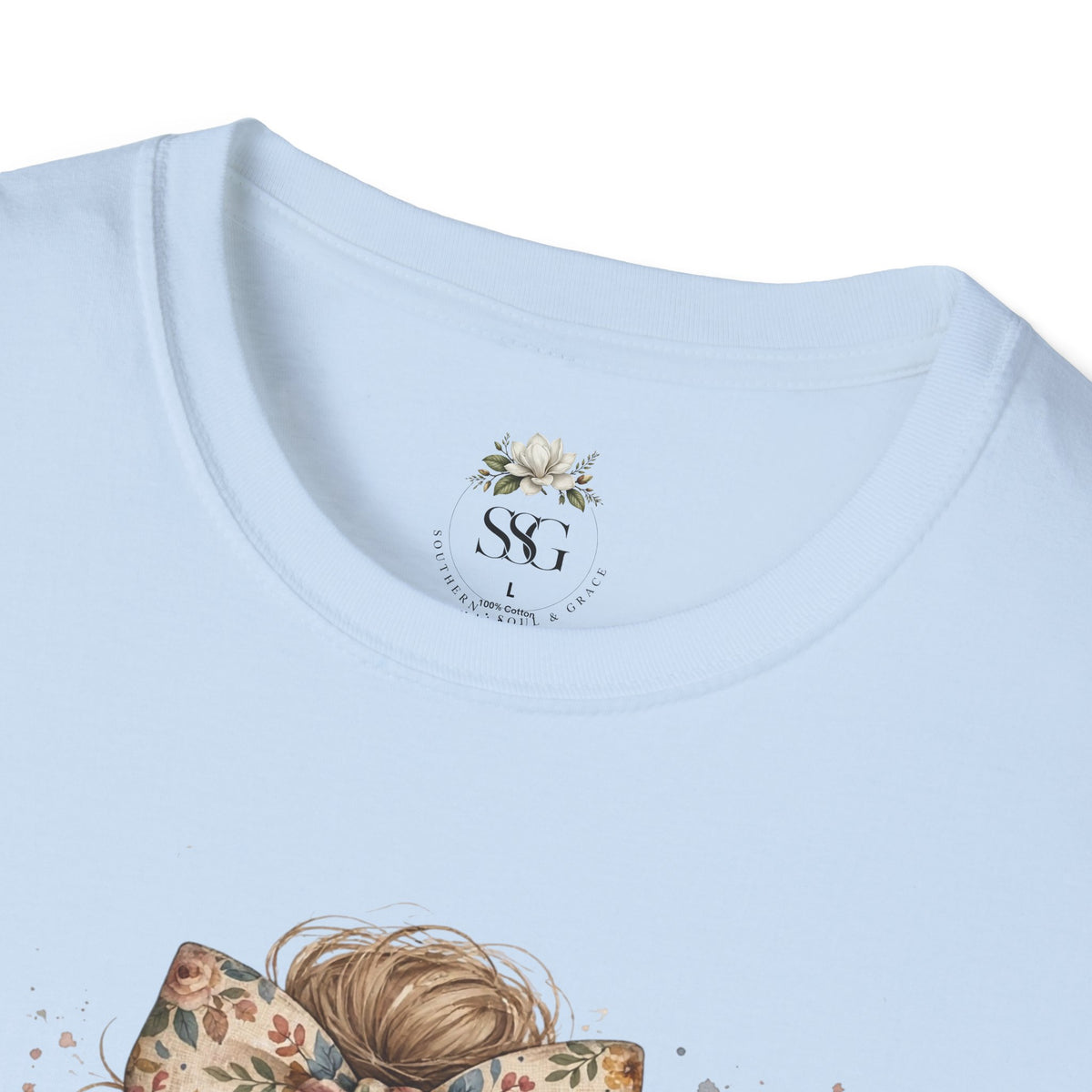 Blessed Mama T-Shirt — Floral Bow Mama Graphic Tee for Moms