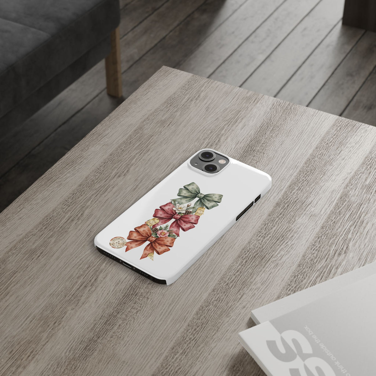 Slim Phone Case — Vintage Bow Trio Floral Design