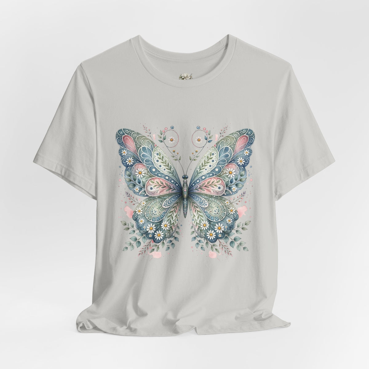 Butterfly Floral Tee — Watercolor Boho Butterfly Graphic T-Shirt