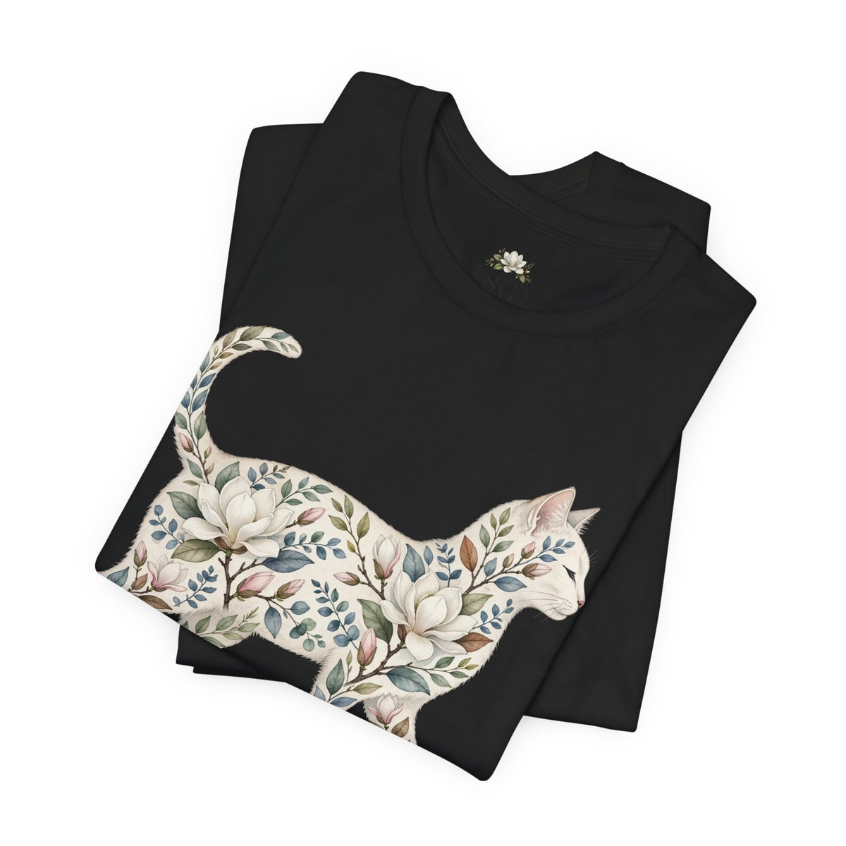 Floral Cat Tee — "Southern Soul and Grace" Graphic T-Shirt