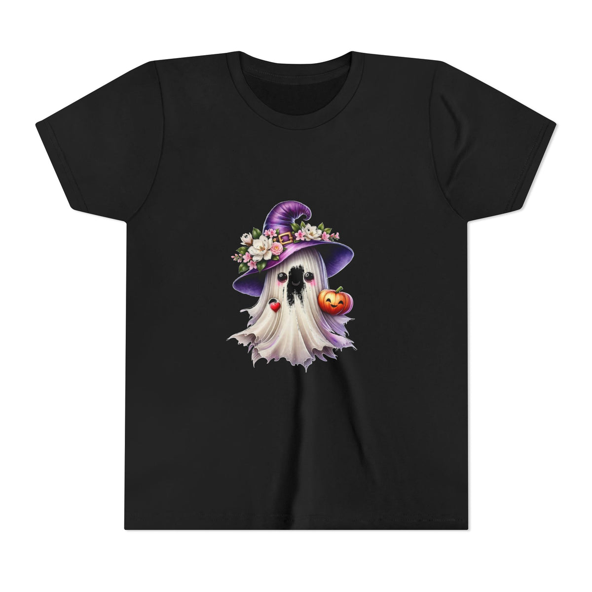 Halloween Ghost Kids T-Shirt — Witch Hat Ghost Tee
