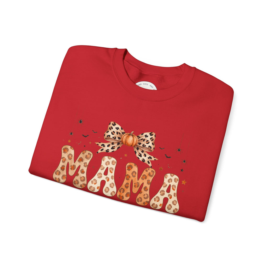 Mama Leopard Bow Sweatshirt