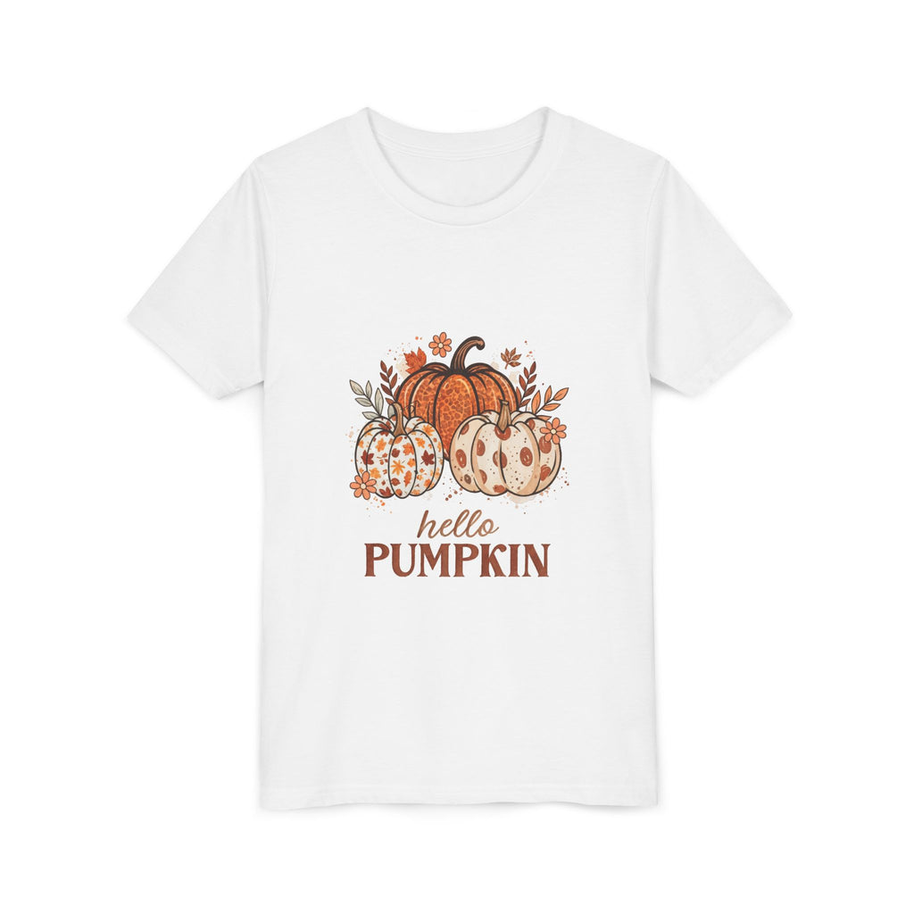 Hello Pumpkin Kids T-Shirt — Fall Pumpkin Tee
