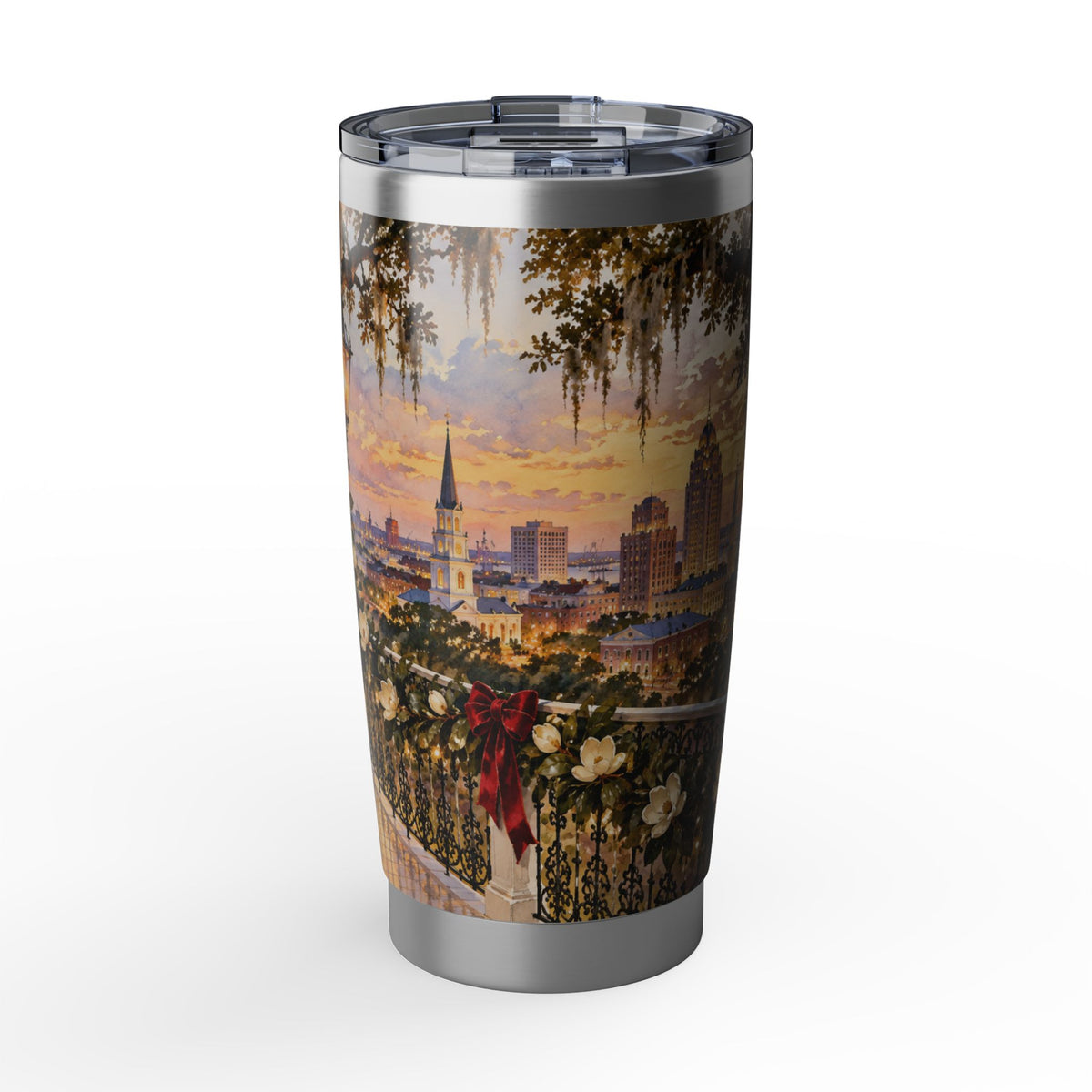 20oz Tumbler Mobile Alabama Holiday Landscape Christmas