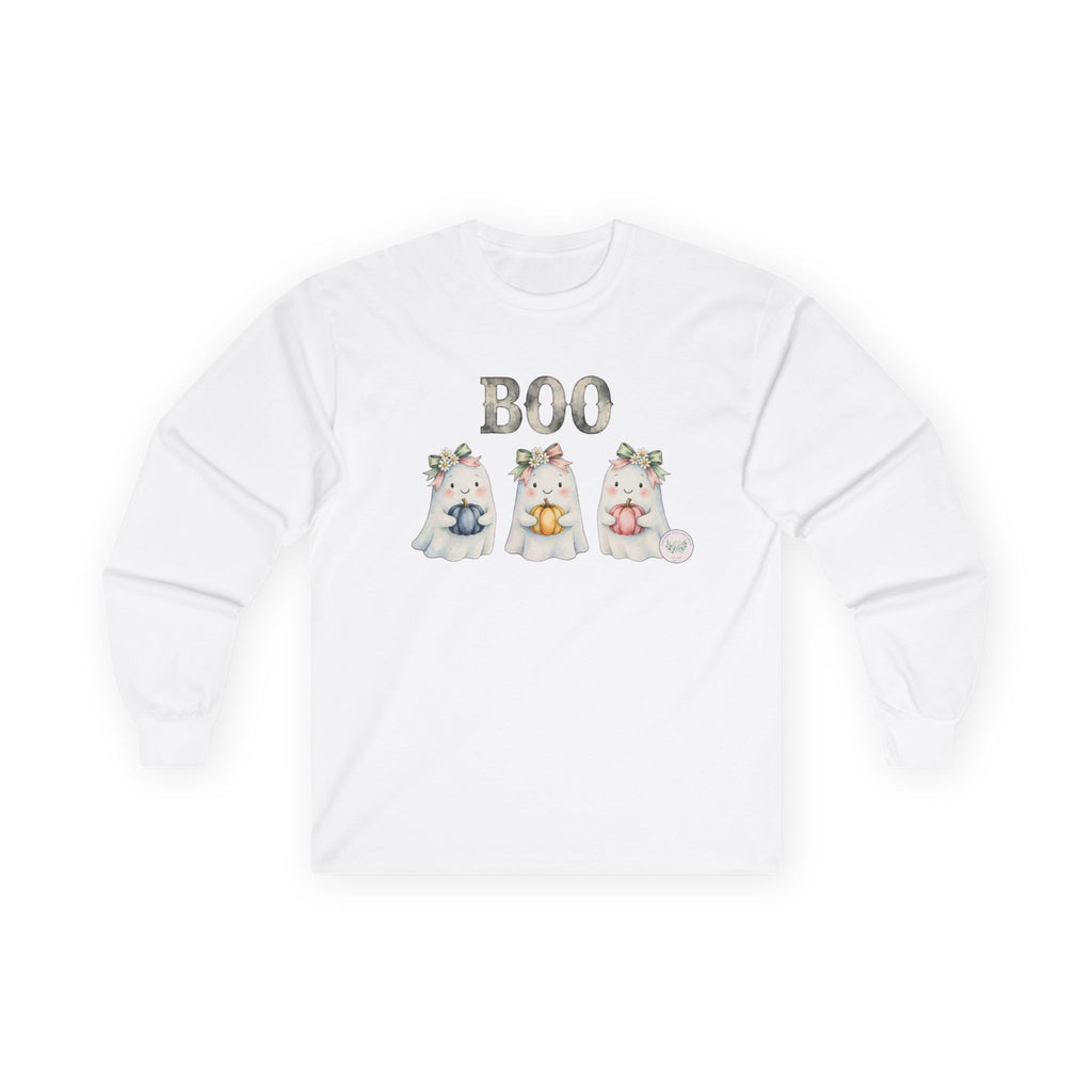 Boo Kittens Halloween Long Sleeve Tee
