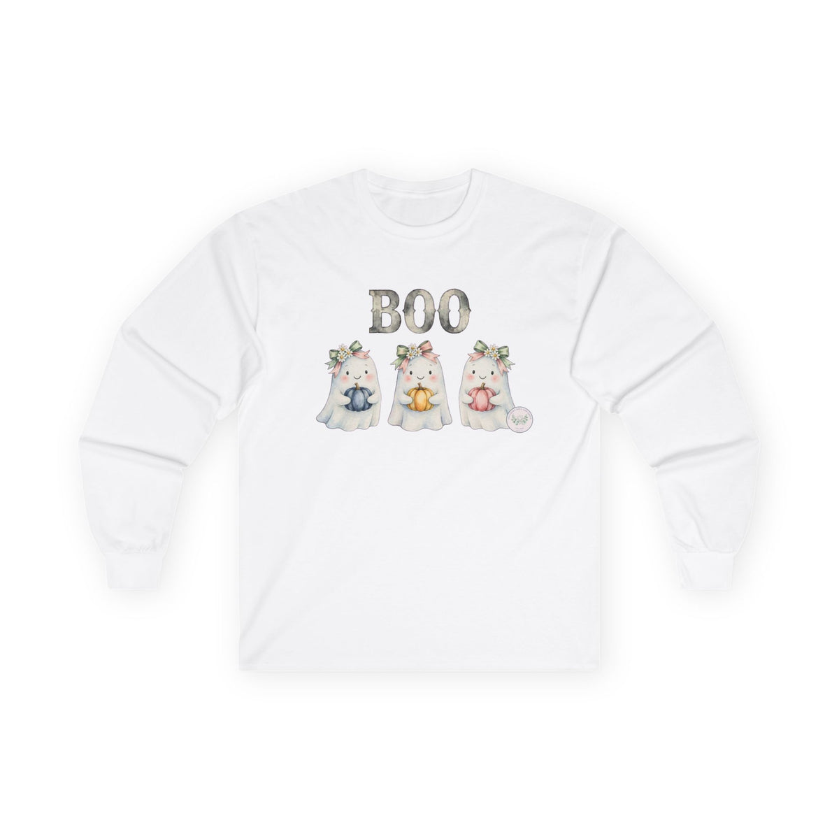 Boo Kittens Halloween Long Sleeve Tee