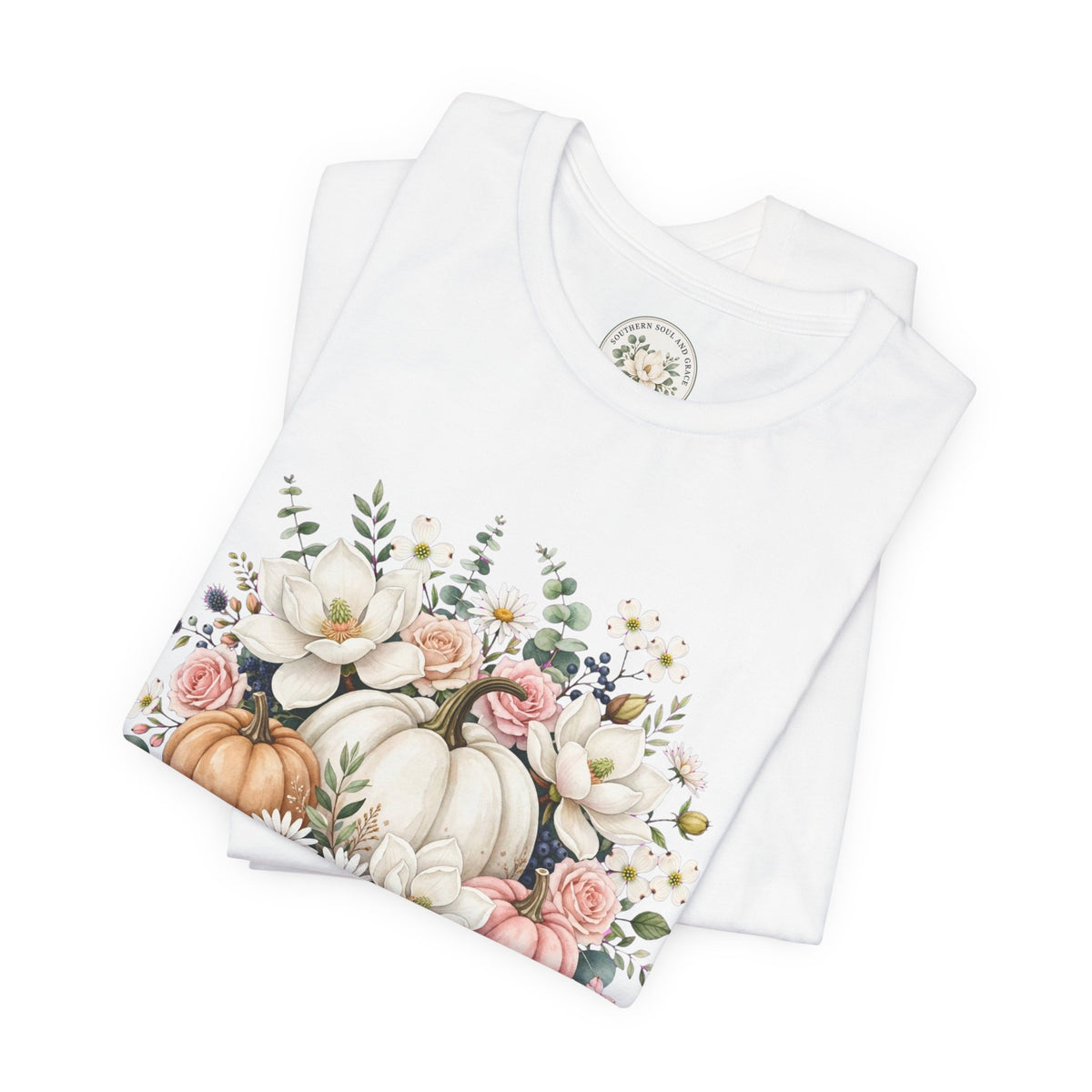 Autumn Floral Pumpkin Tee