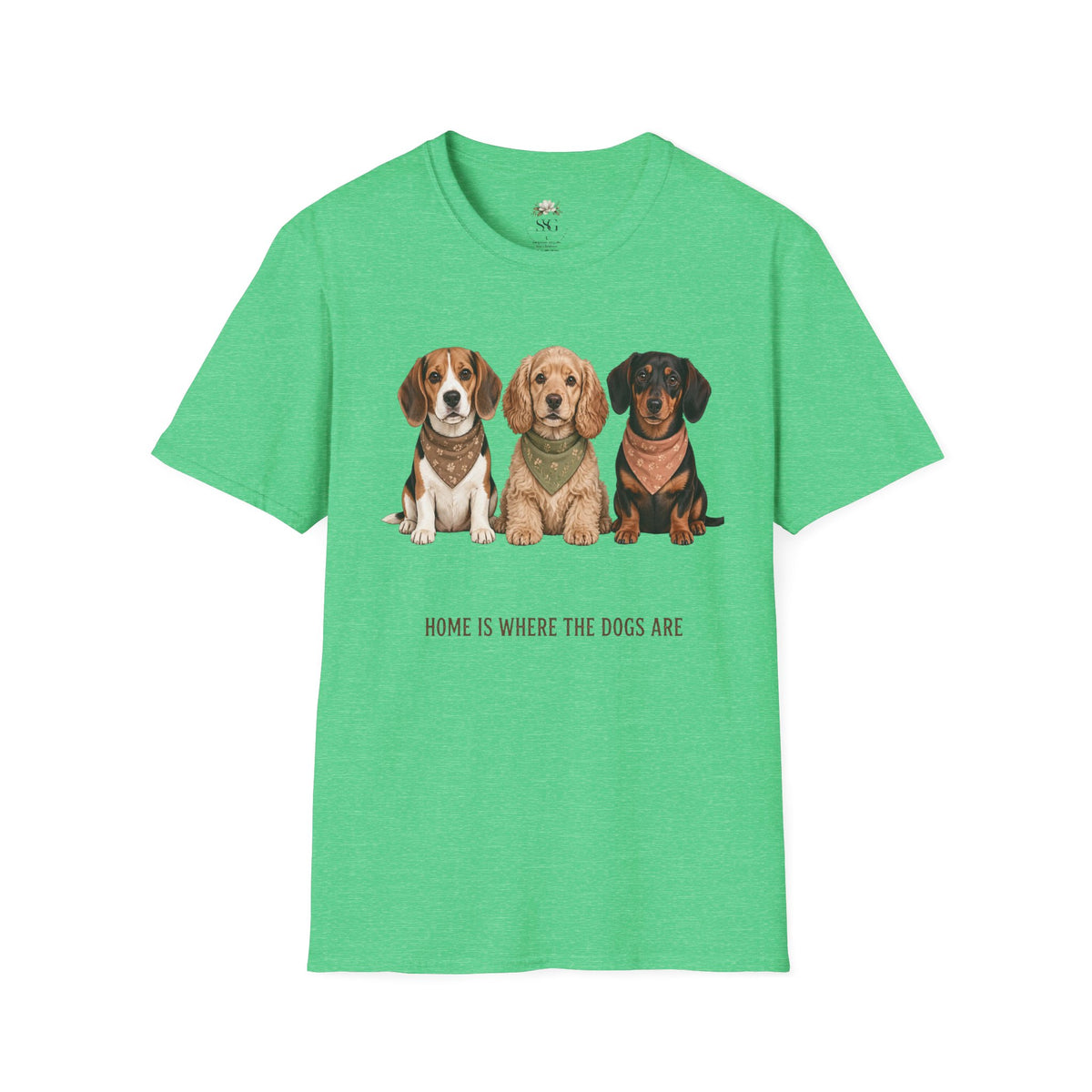 Three Cute Dogs T-Shirt | Beagle Cocker Dachshund Illustration