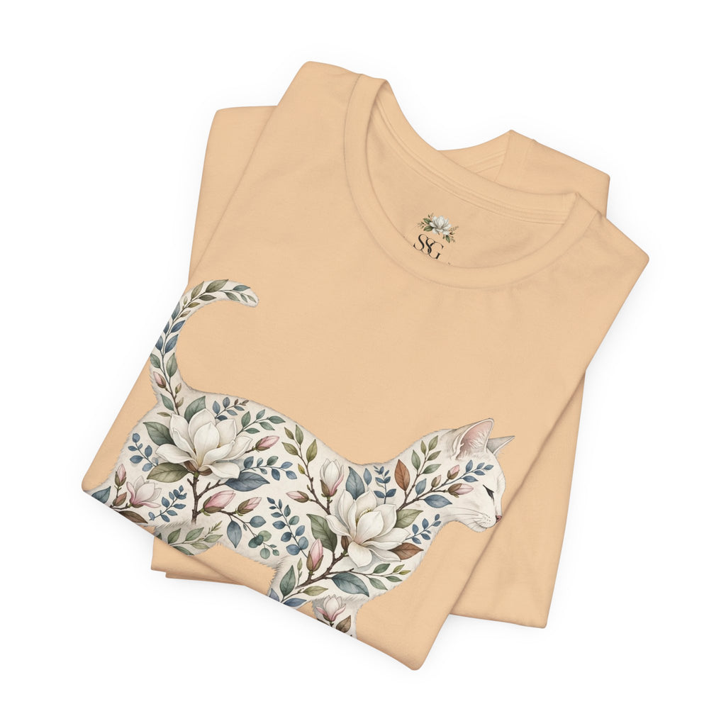 Floral Cat Tee — "Southern Soul and Grace" Graphic T-Shirt