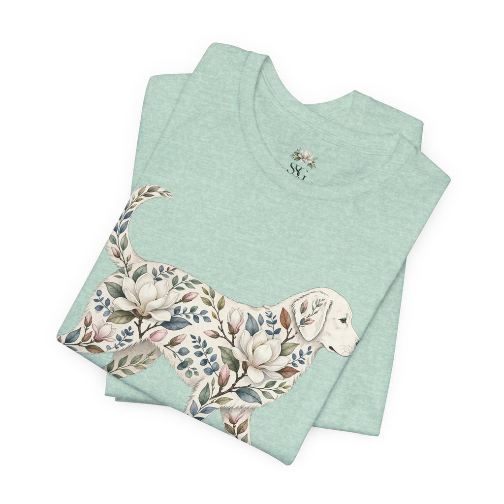 Floral Golden Retriever T‑Shirt — Southern Soul and Grace Graphic Tee