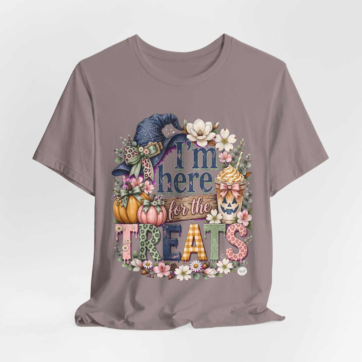 I’m Here for the Treats Tee — Cute Halloween/Autumn Pumpkin Graphic T-Shirt