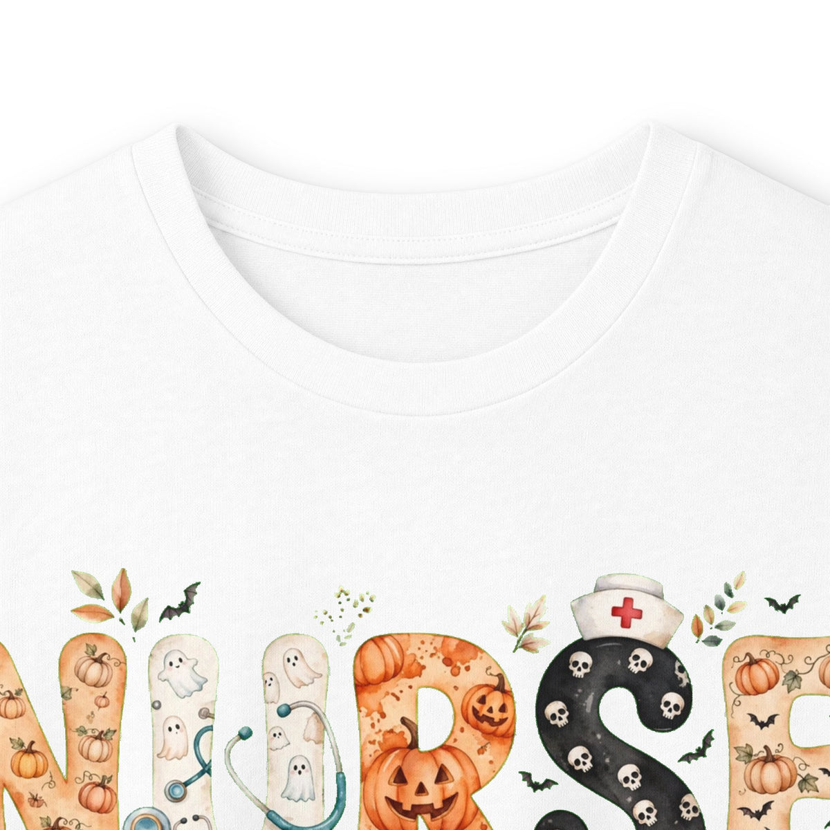 Nurse Floral Print Long Sleeve Tee - Cute Floral 'NURSE' Shirt for Healthcare Gifts