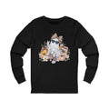 Cute Ghost Girl Fall T-Shirt — Pumpkin Patch Halloween Long Sleeve Tee