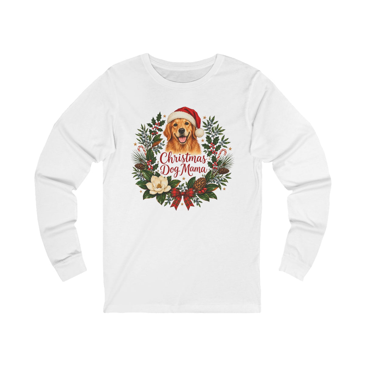 Christmas Dog Mama Long Sleeve Tee
