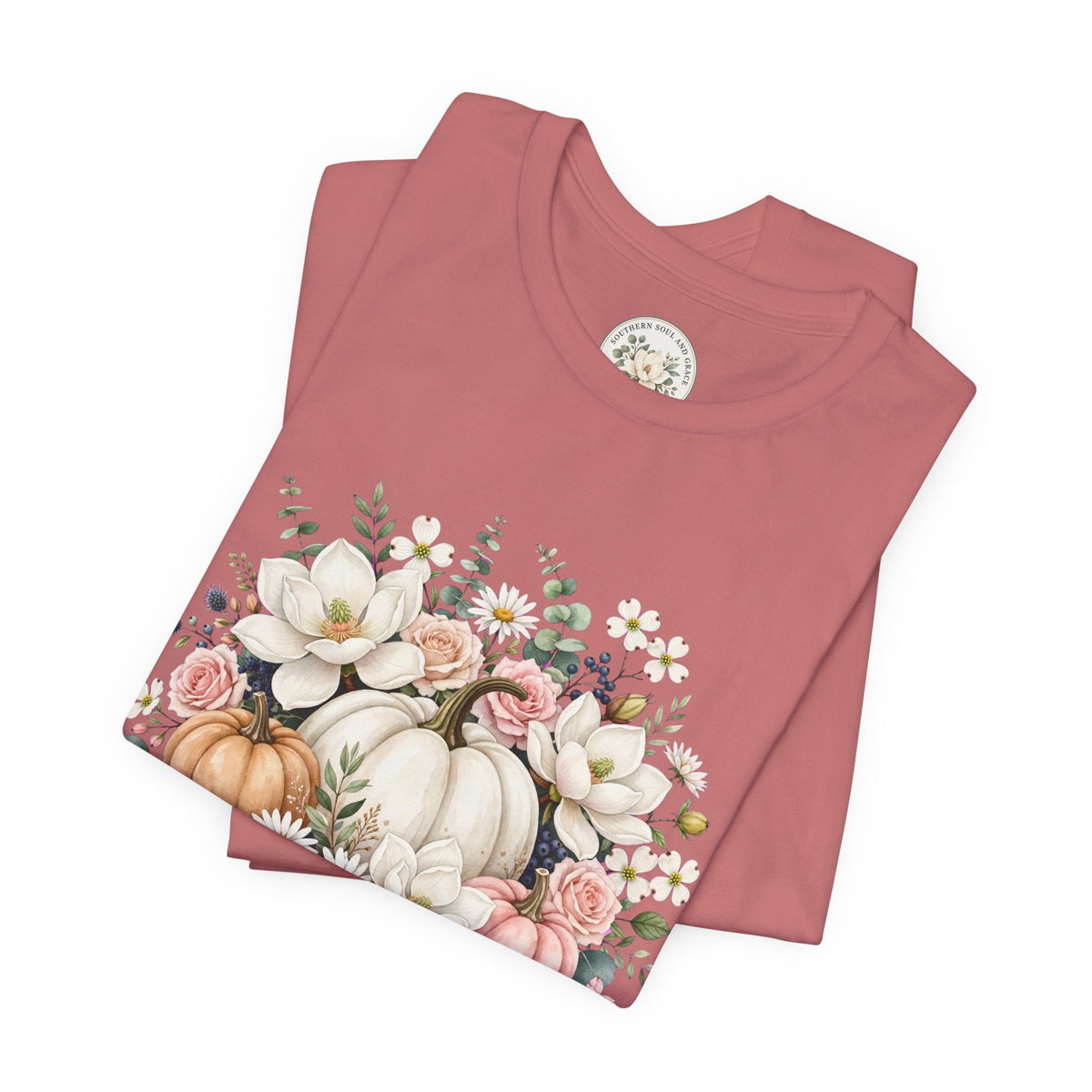 Autumn Floral Pumpkin Tee