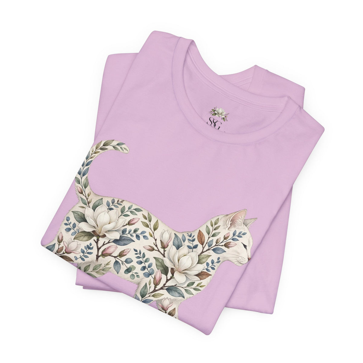 Floral Cat Tee — "Southern Soul and Grace" Graphic T-Shirt