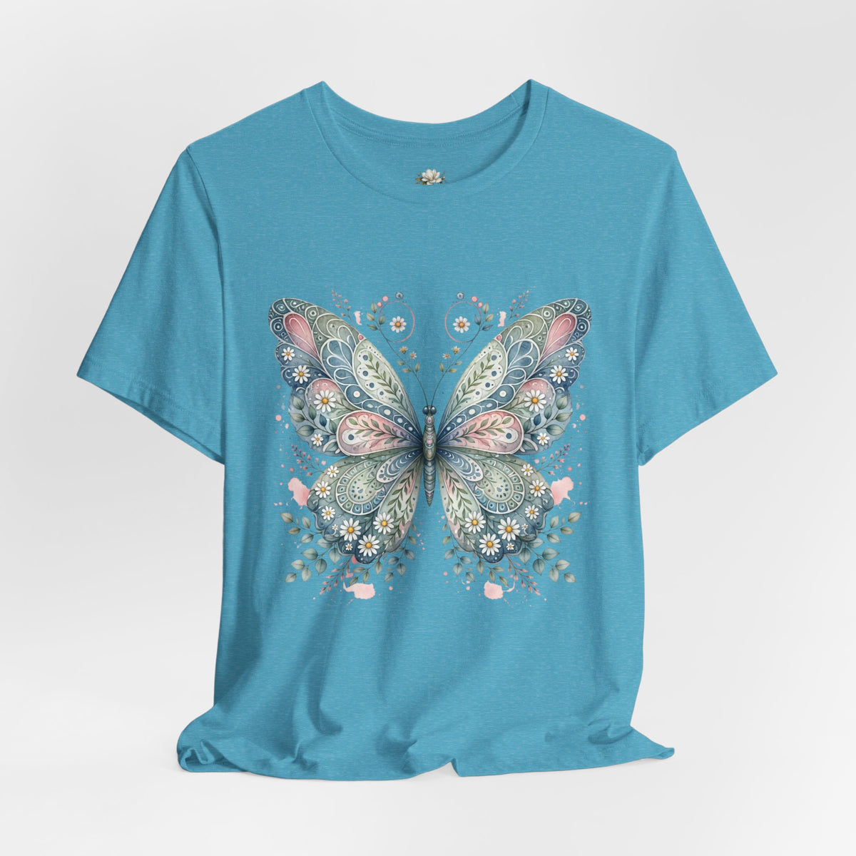 Butterfly Floral Tee — Watercolor Boho Butterfly Graphic T-Shirt
