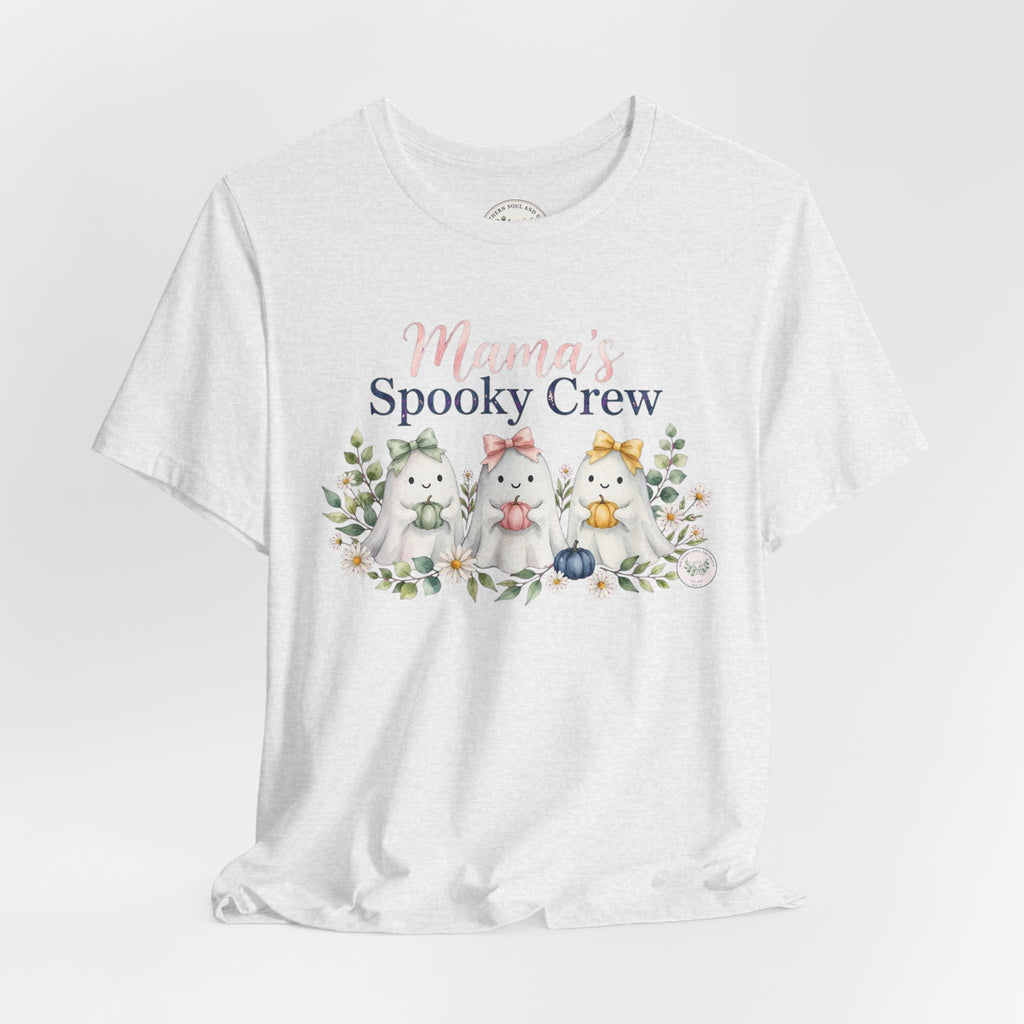 Mama's Spooky Crew T-Shirt — Cute Pastel Halloween Tee for Moms & Kids