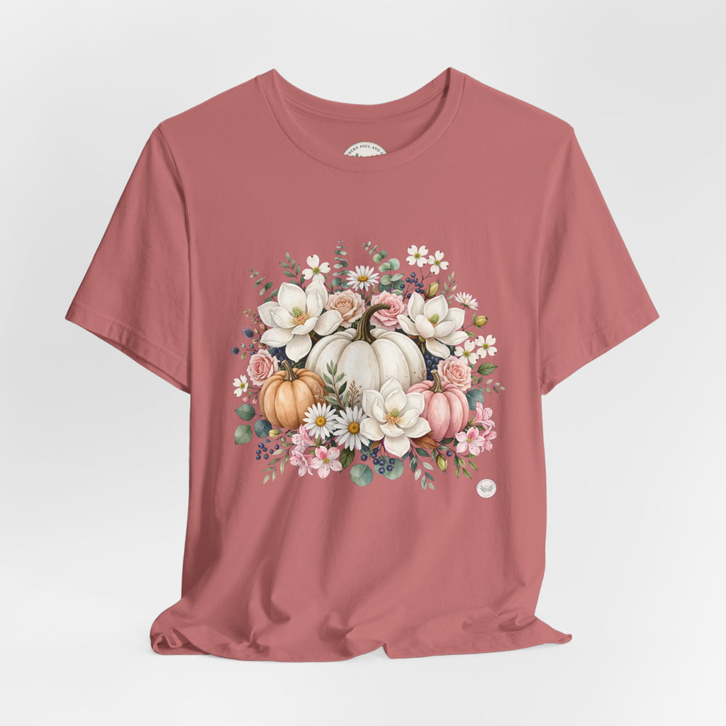 Autumn Floral Pumpkin Tee