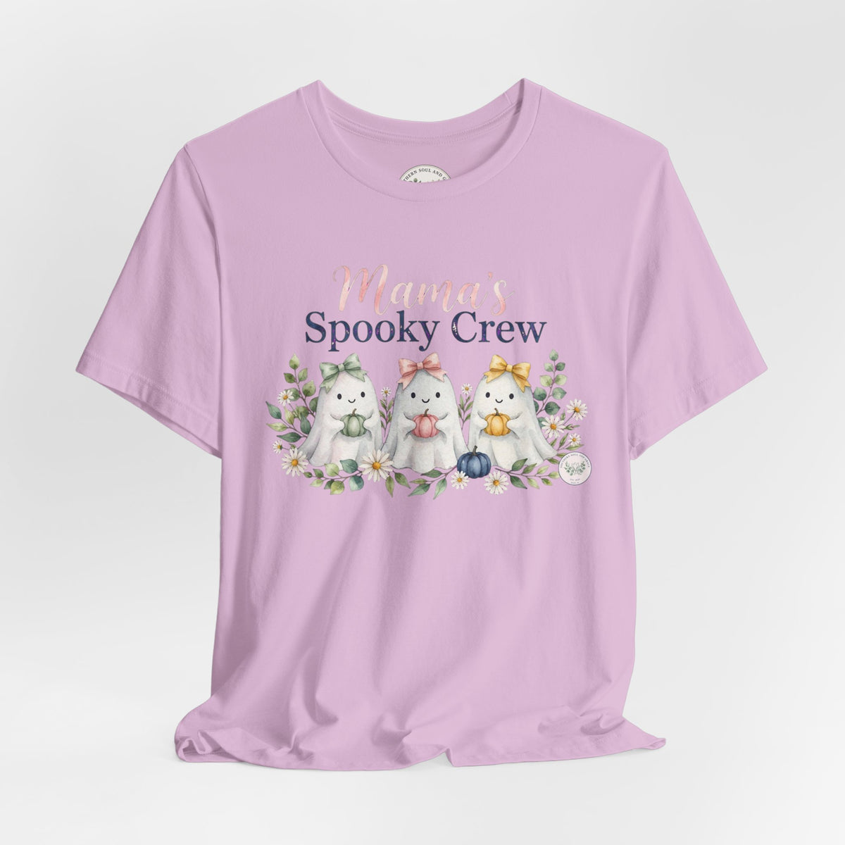 Mama's Spooky Crew T-Shirt — Cute Pastel Halloween Tee for Moms & Kids