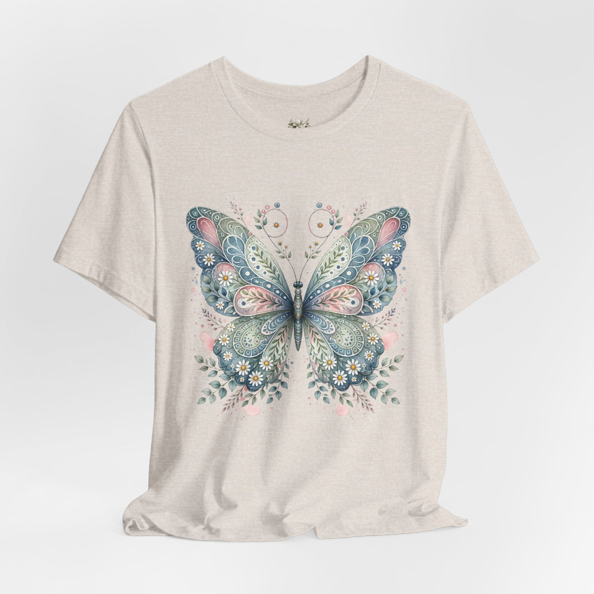 Butterfly Floral Tee — Watercolor Boho Butterfly Graphic T-Shirt
