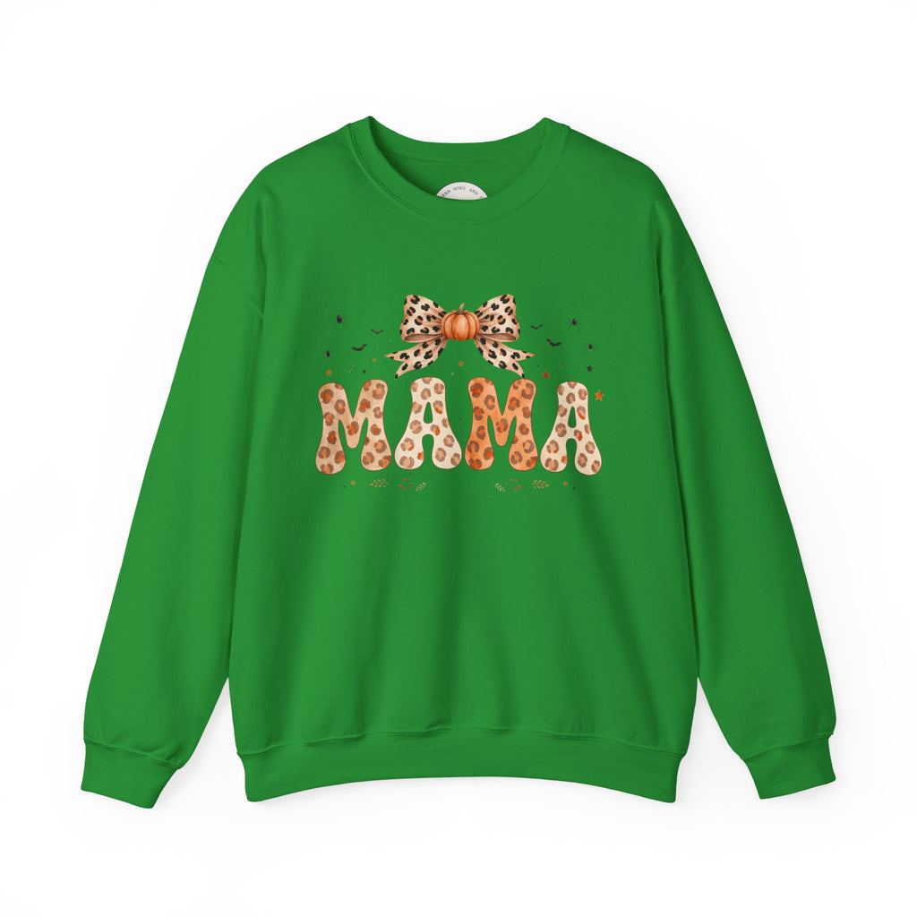 Mama Leopard Bow Sweatshirt