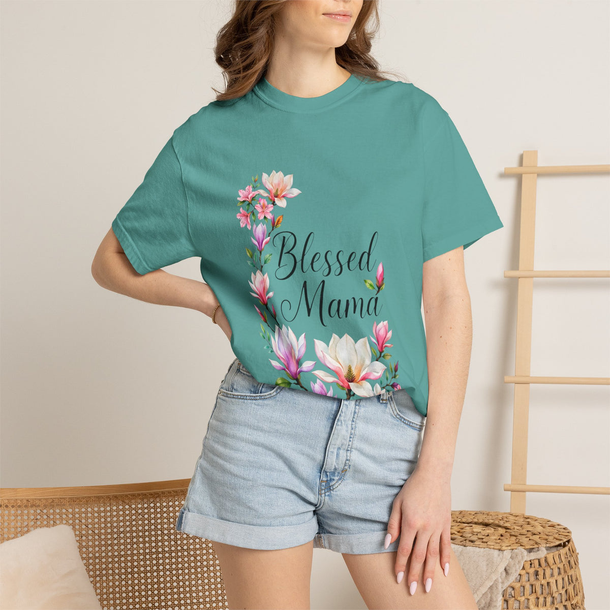 Blessed Mama Floral T-Shirt — Mom Gift, Mother’s Day Tee