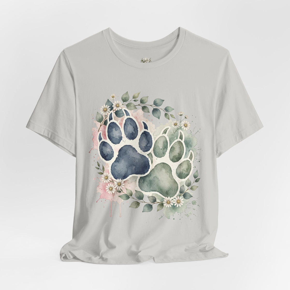 Floral Watercolor Paw Print T-Shirt Southern Soul and Grace