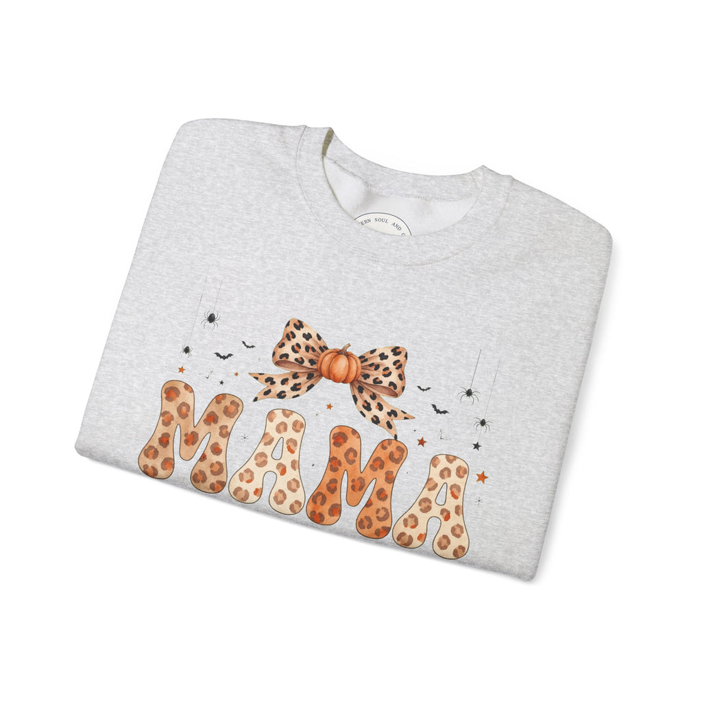 Mama Leopard Bow Sweatshirt