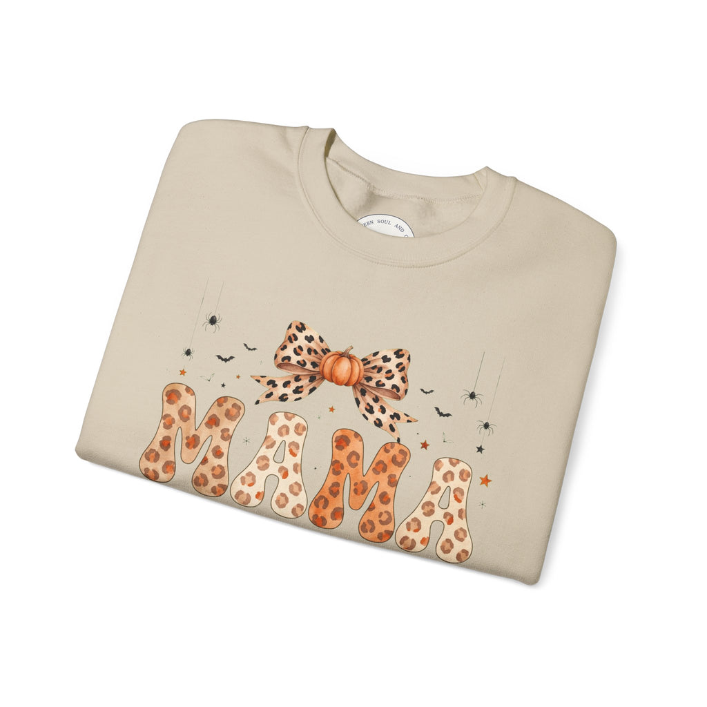 Mama Leopard Bow Sweatshirt