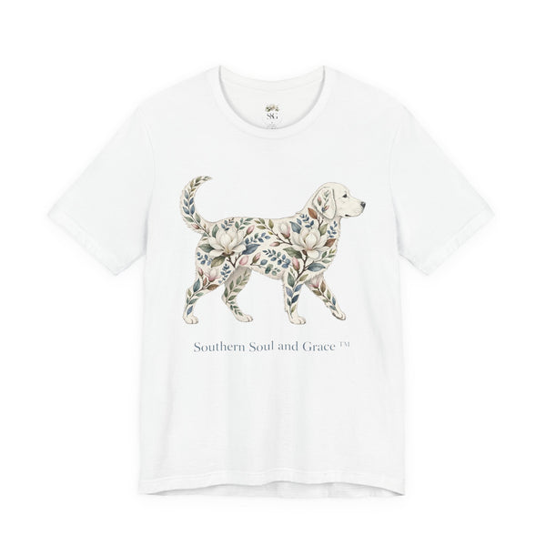 Floral Golden Retriever T‑Shirt — Southern Soul and Grace Graphic Tee