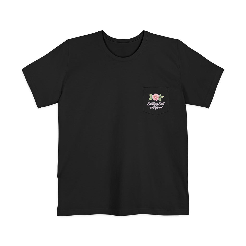 Faith Love Fall Pocket T-Shirt — Floral Pumpkin Autumn Tee