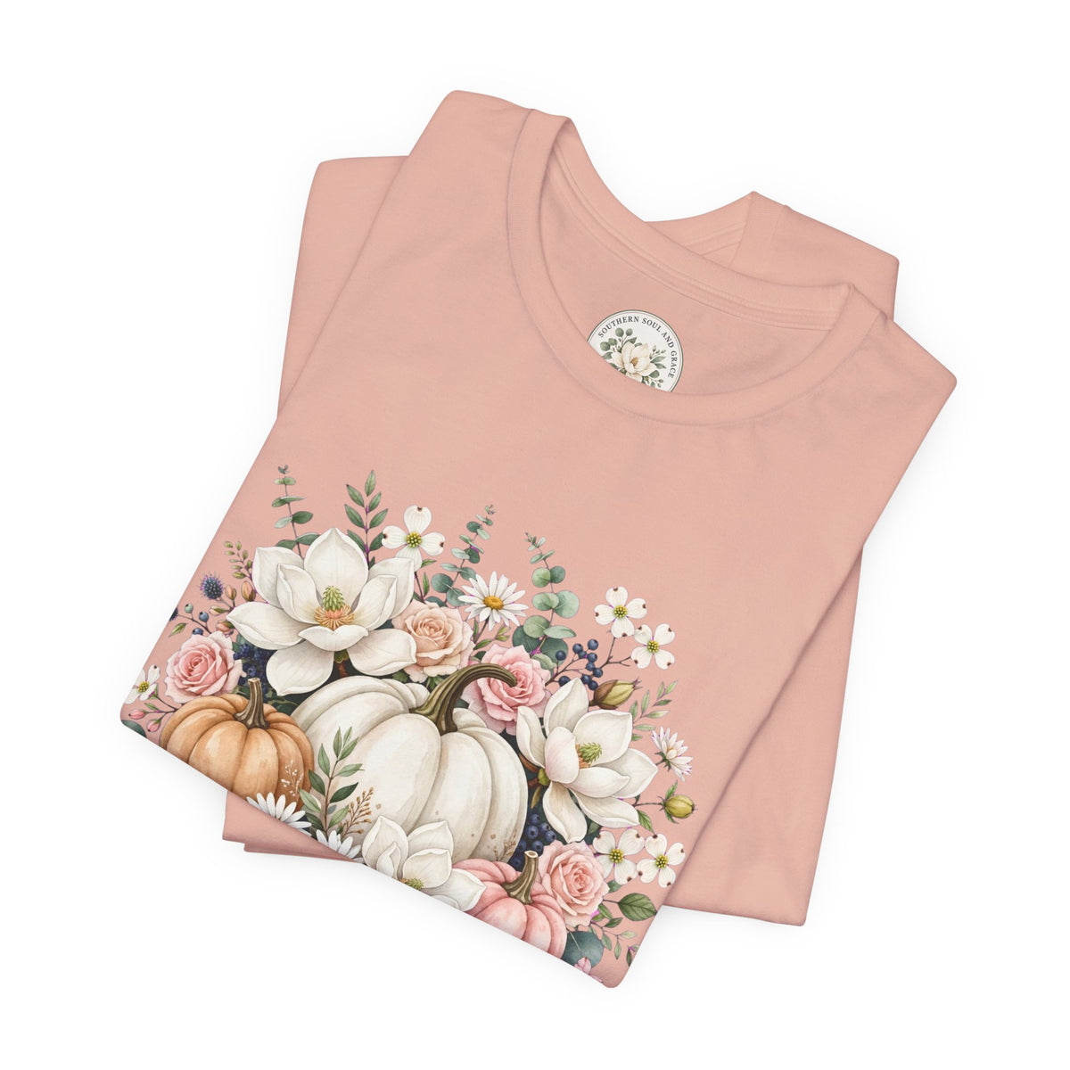 Autumn Floral Pumpkin Tee