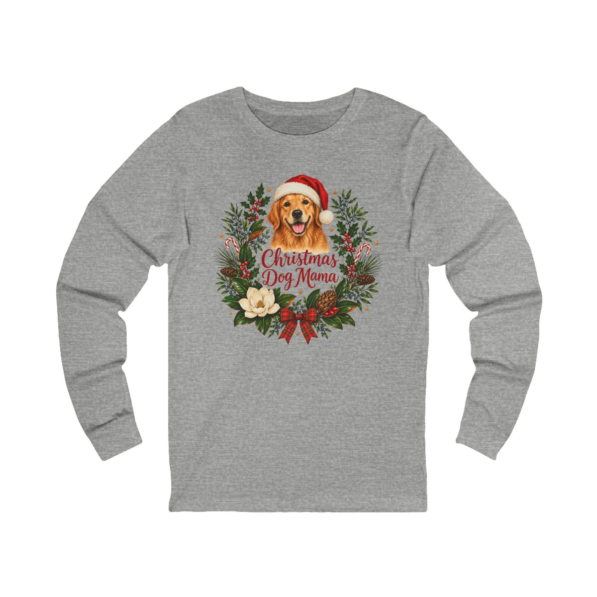 Christmas Dog Mama Long Sleeve Tee