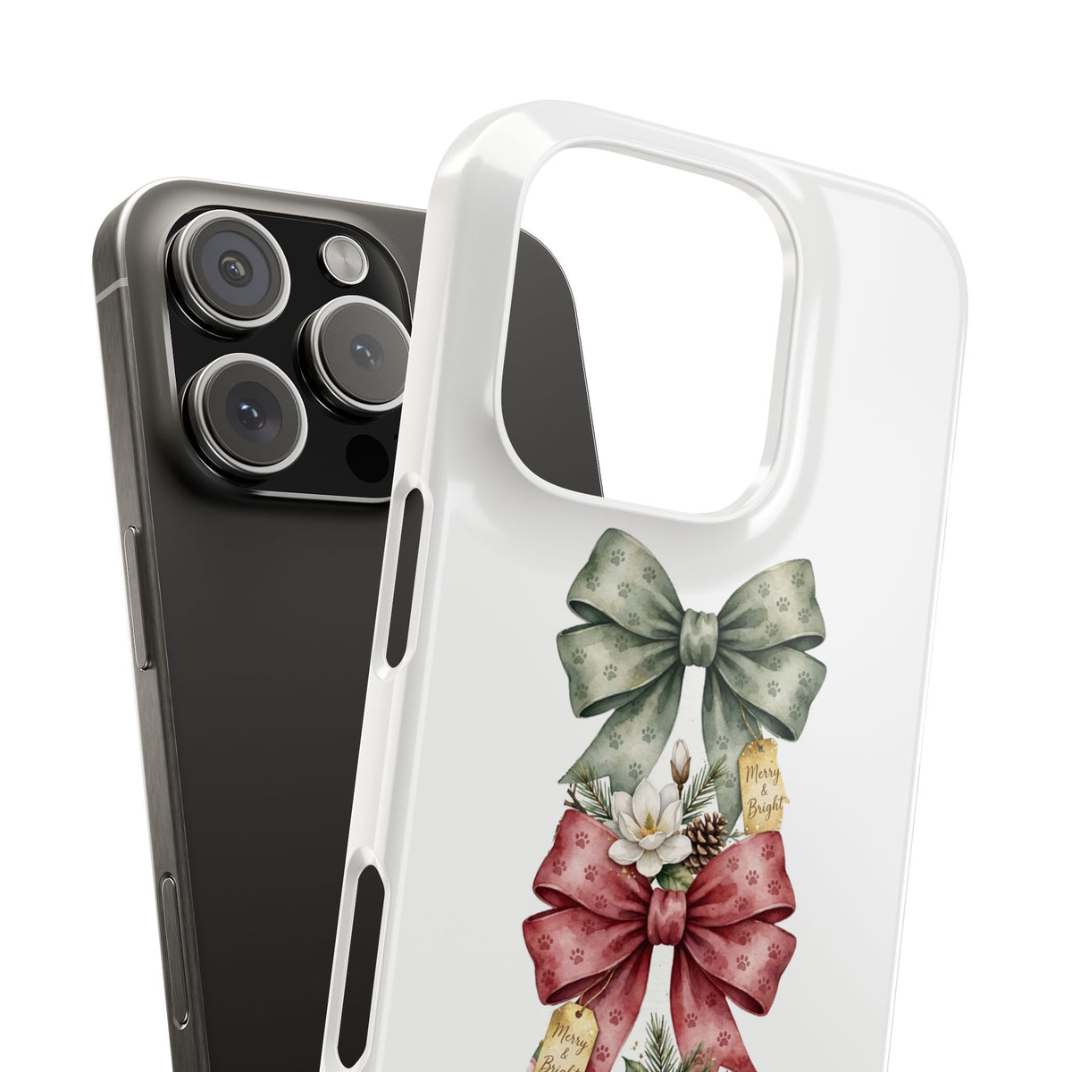 Slim Phone Case — Vintage Bow Trio Floral Design
