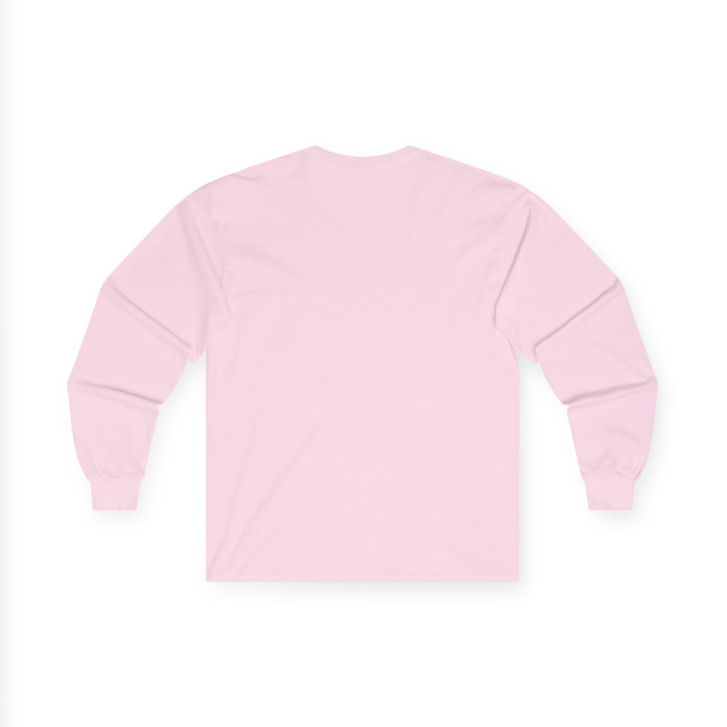 Cute Puppy Wreath Long Sleeve Tee — Floral Paw & Butterfly Design