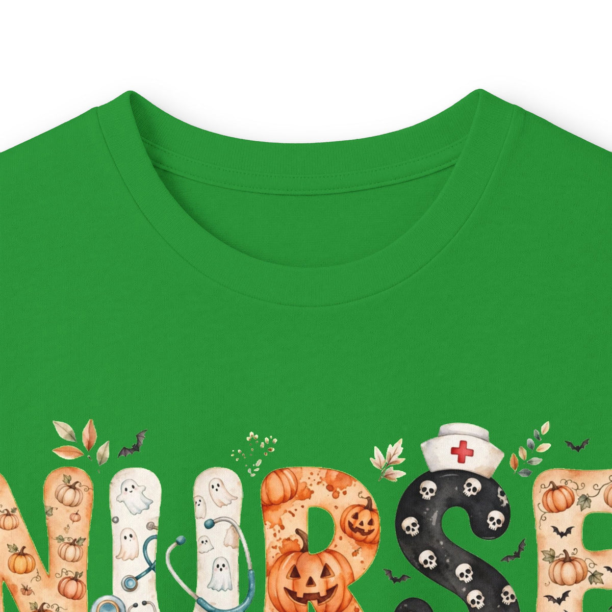 Nurse Floral Print Long Sleeve Tee - Cute Floral 'NURSE' Shirt for Healthcare Gifts