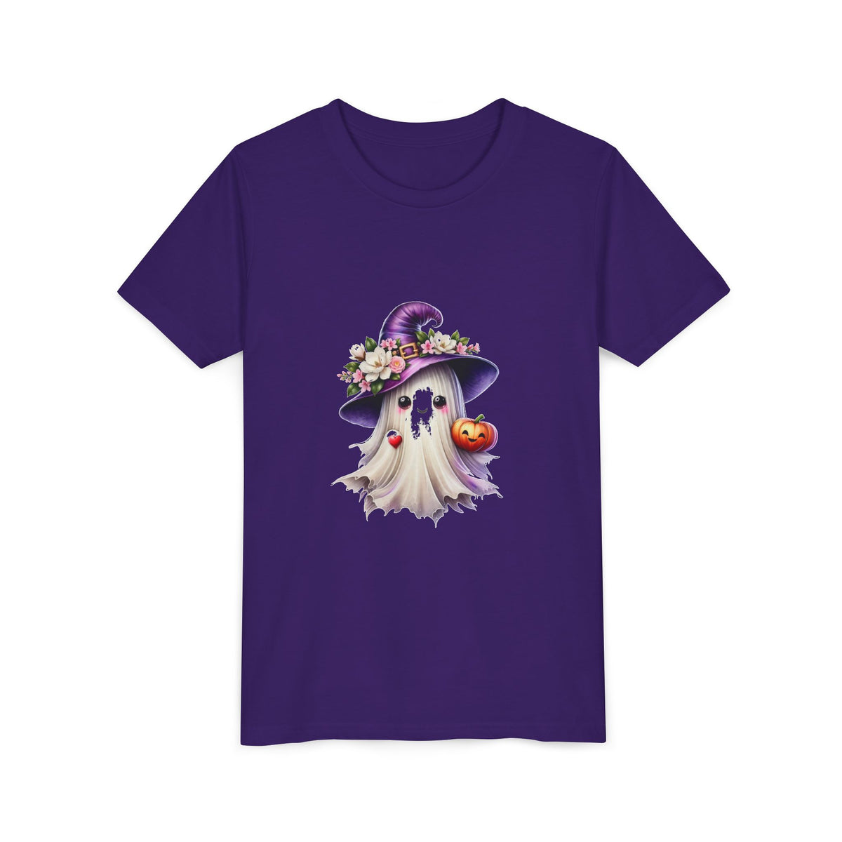 Halloween Ghost Kids T-Shirt — Witch Hat Ghost Tee