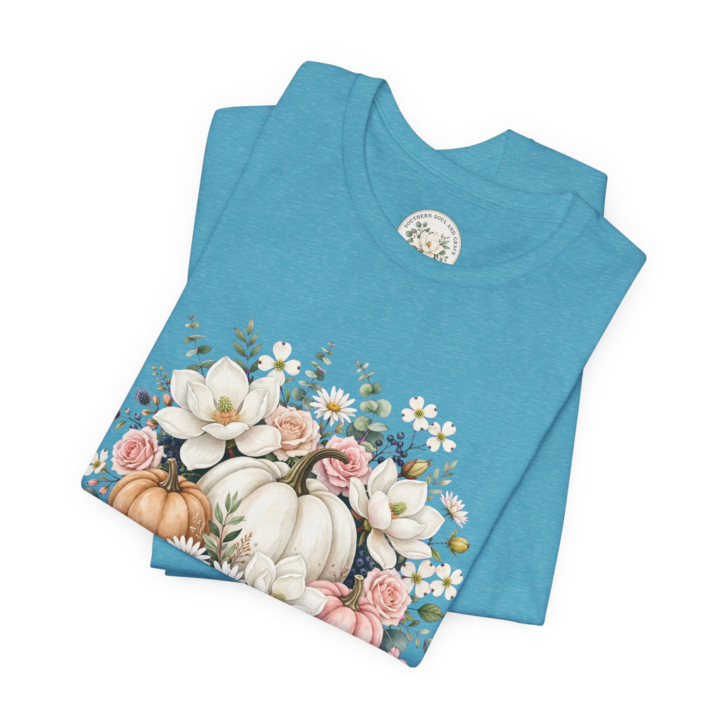 Autumn Floral Pumpkin Tee