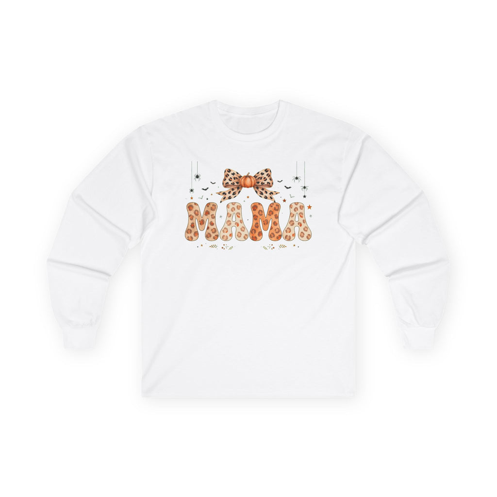 Mama Leopard Print Long Sleeve Tee — Animal Print Mama Shirt
