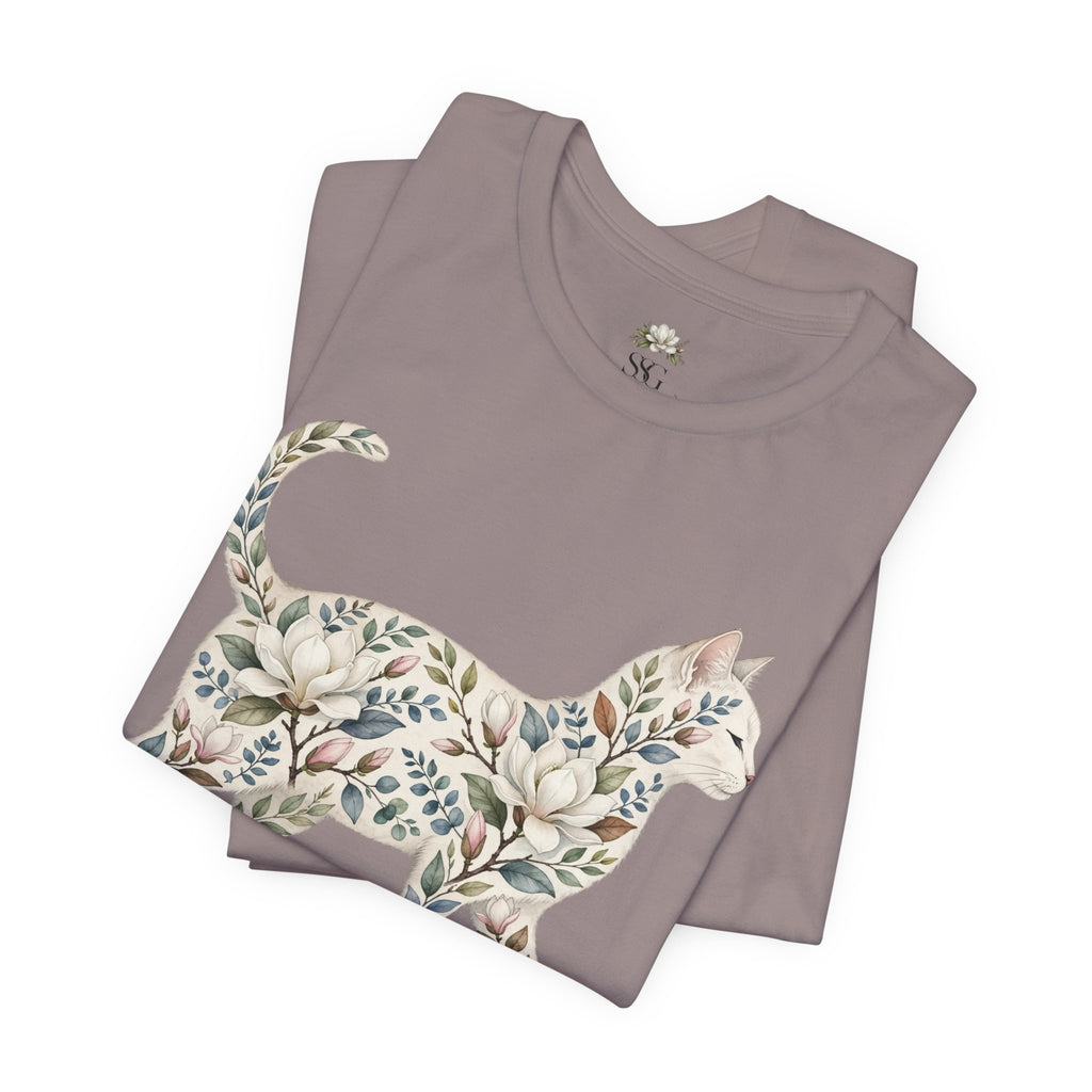 Floral Cat Tee — "Southern Soul and Grace" Graphic T-Shirt